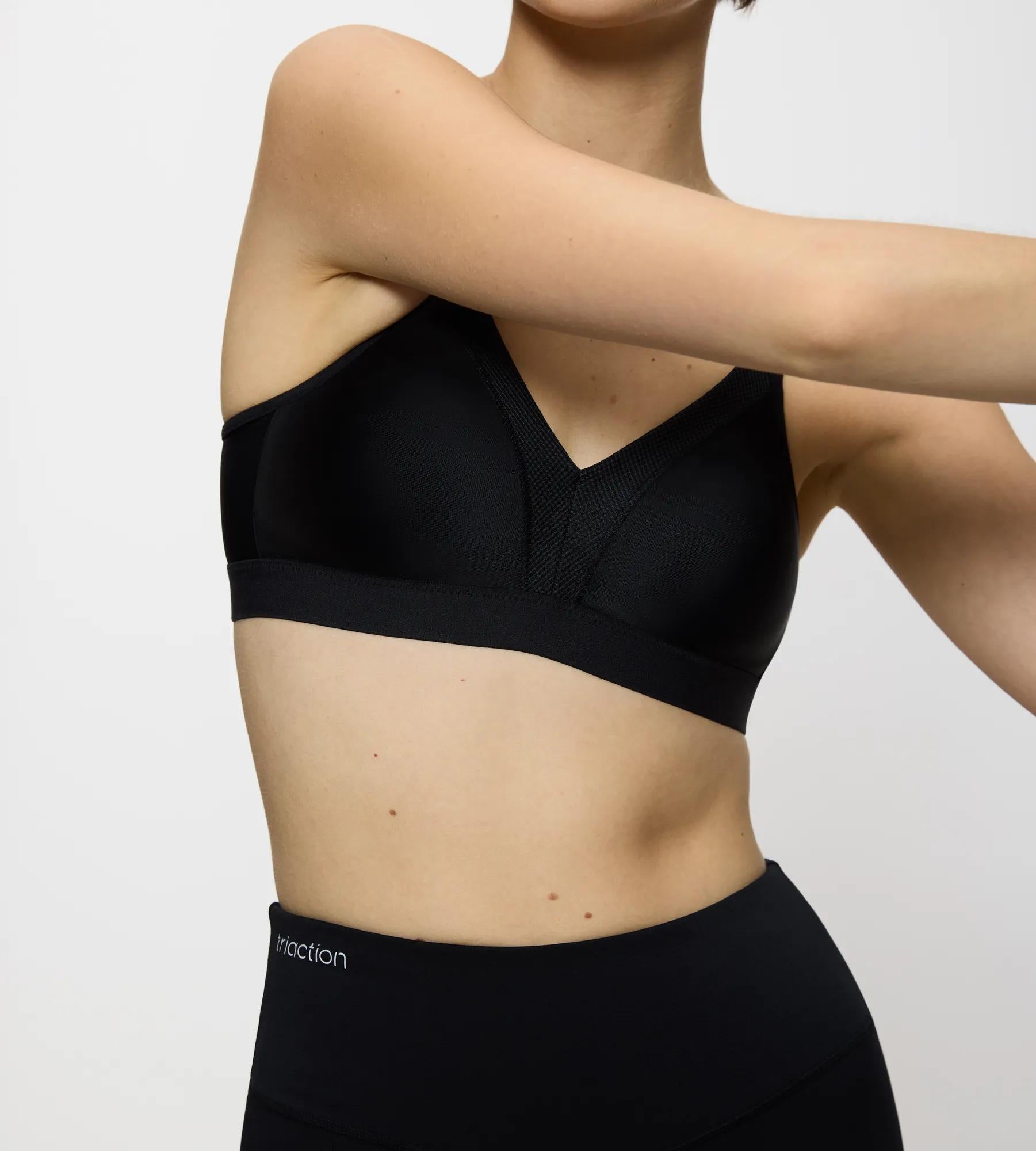 Triaction Wellness wireless bra with natural contouring, perfect for yoga and Pilates sessions.