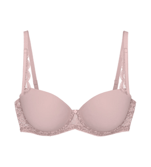 Amourette wired padded spacer cup bra in light pink color for comfort and style