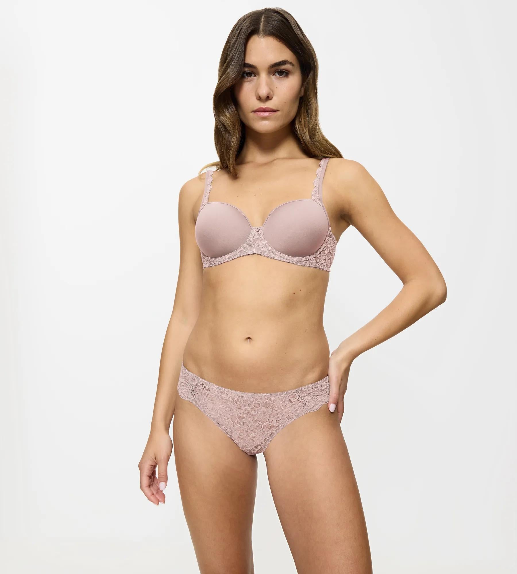 Amourette hipster string brief and bra in soft microfibre fabric, designed for comfort and invisibility