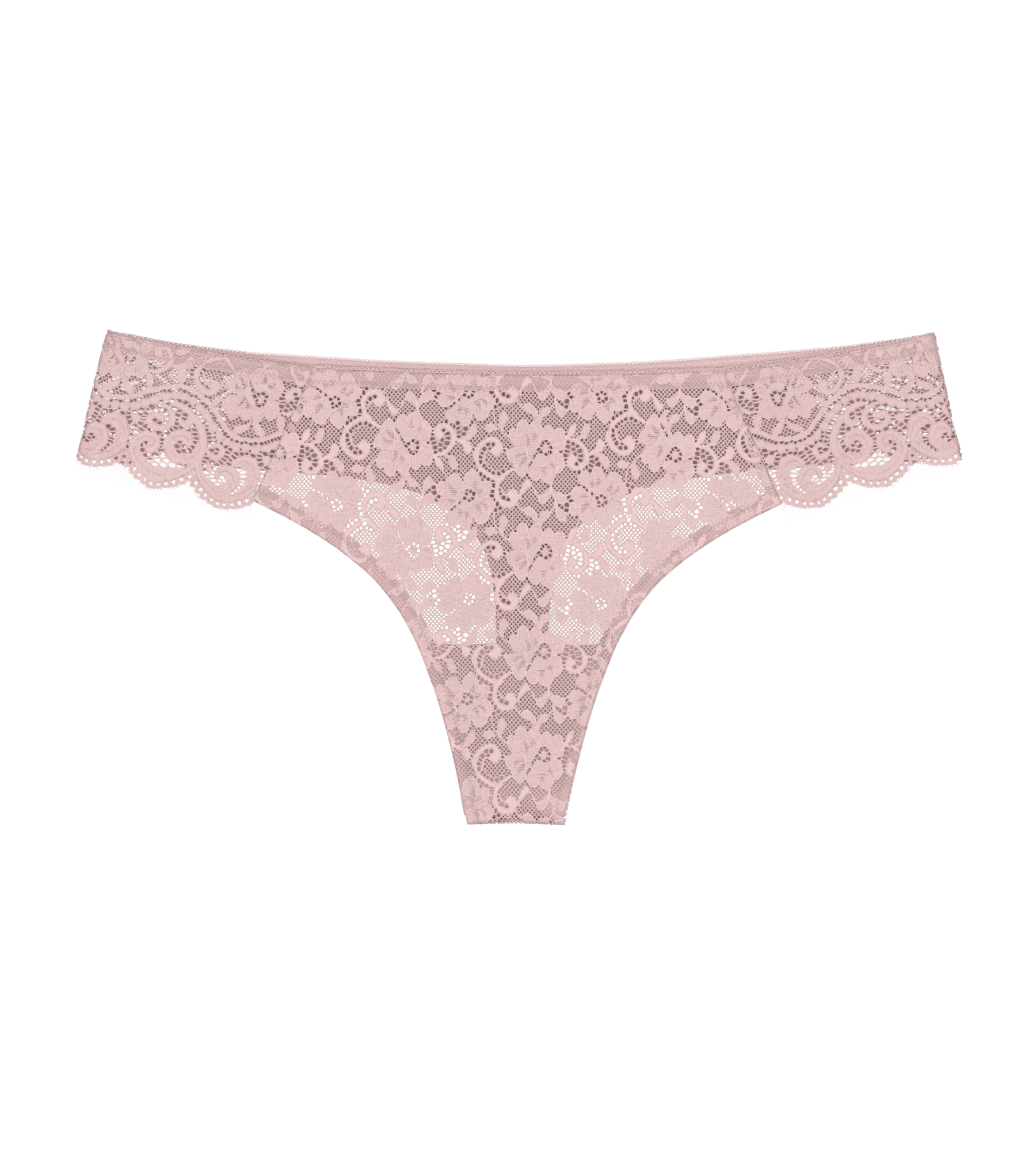 Amourette hipster string brief in delicate lace, featuring smooth stitching and soft fabric for invisible comfort.