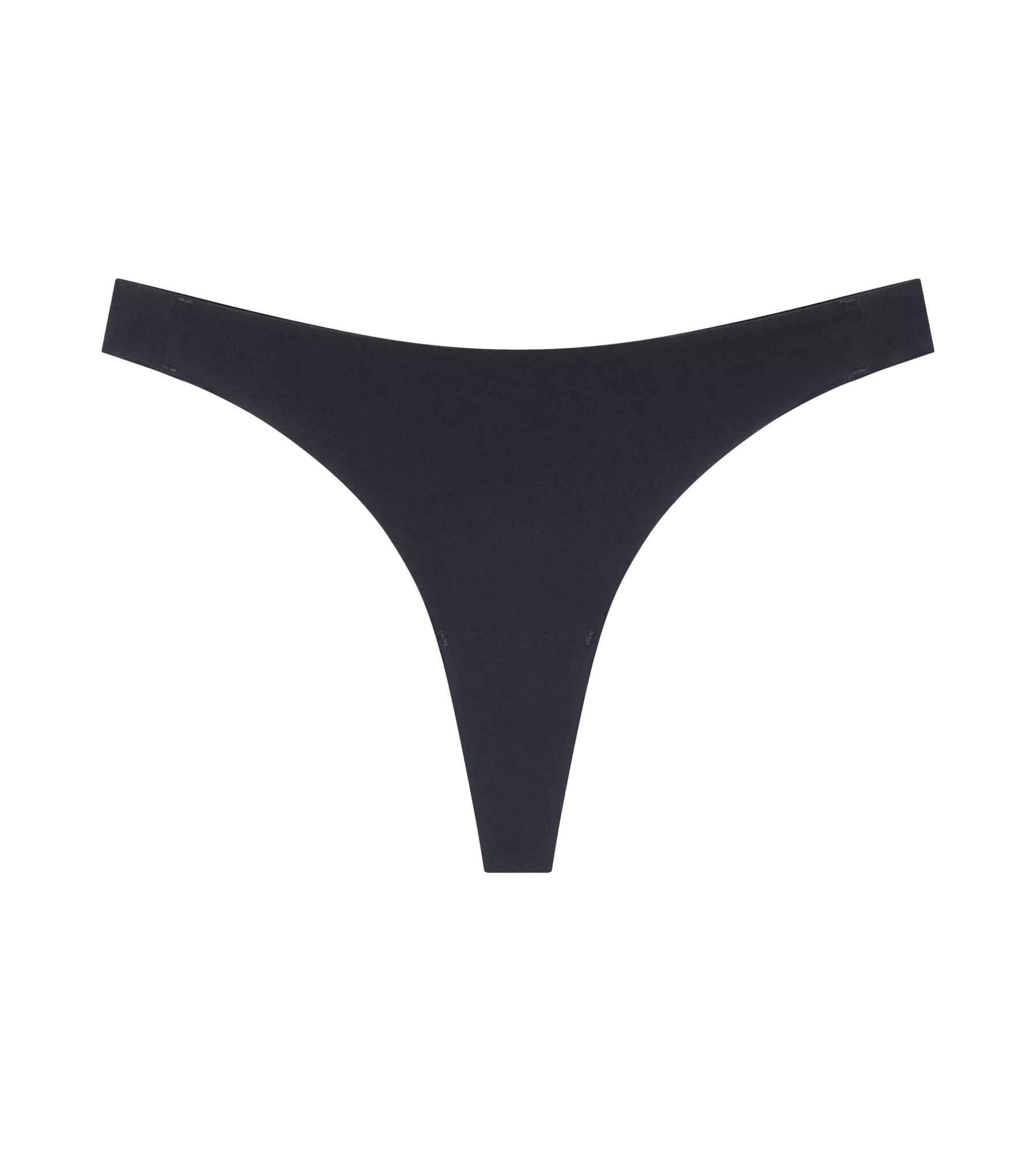 Smart Invisible seamless black string brief, low coverage with a peachy-soft microfibre fabric.