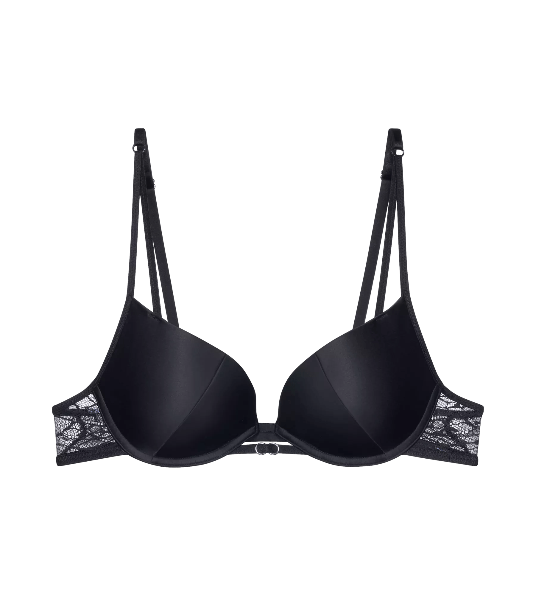 Crazy Stupid Love push-up bra featuring Italian lace, feather cups, and comfortable design for luxurious support.