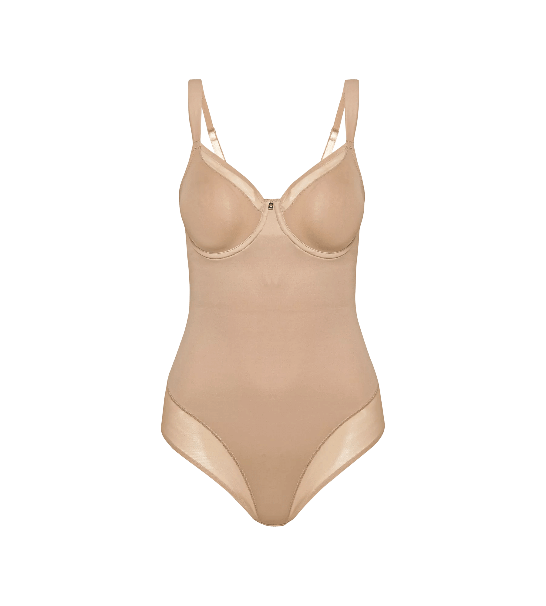 True Shape Sensation bodysuit featuring unpadded cups and shaping wires for a smooth fit under tight outfits.