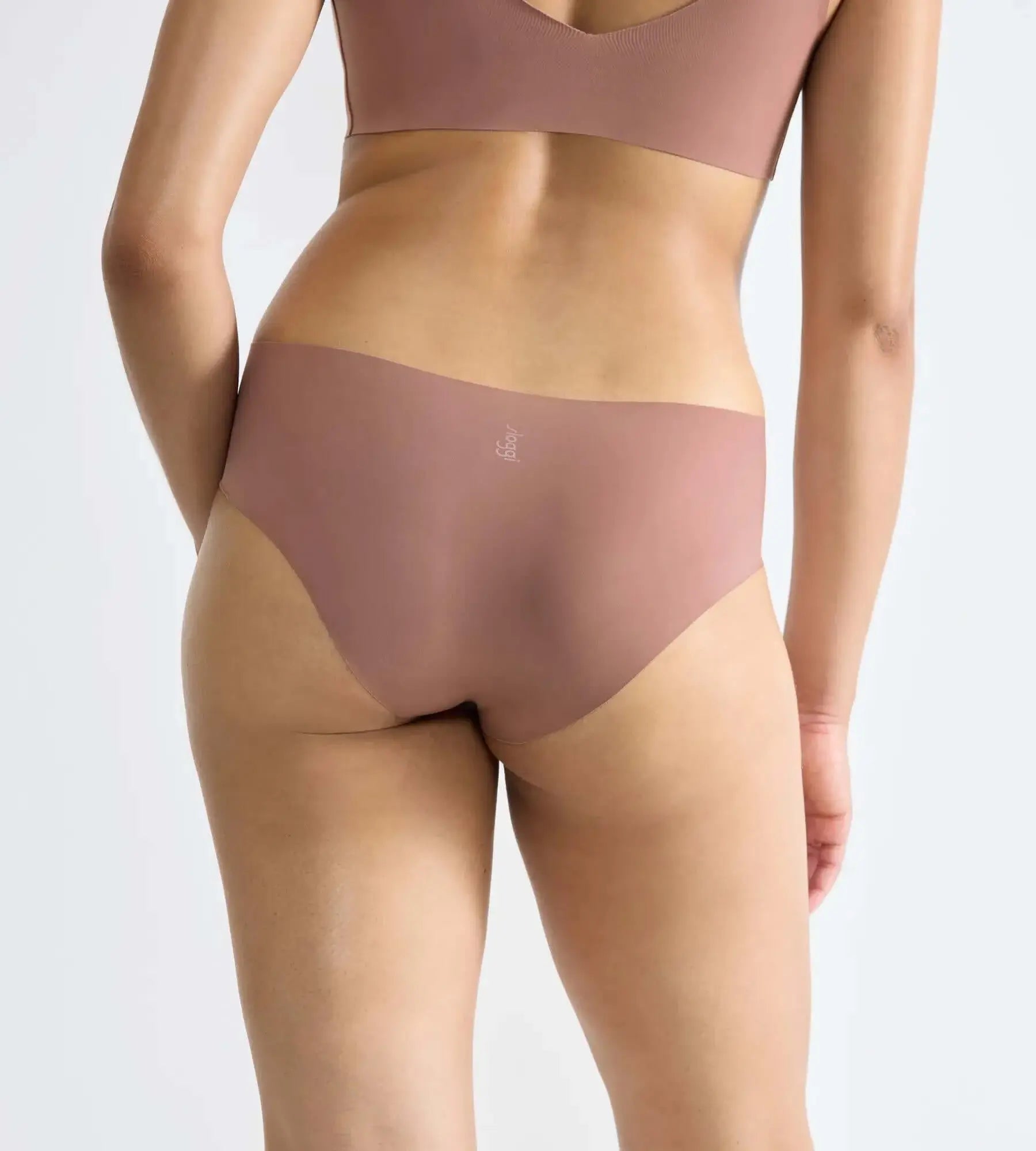 sloggi ZERO Feel hipster briefs in a soft brown color, showcasing seamless and invisible underwear style.