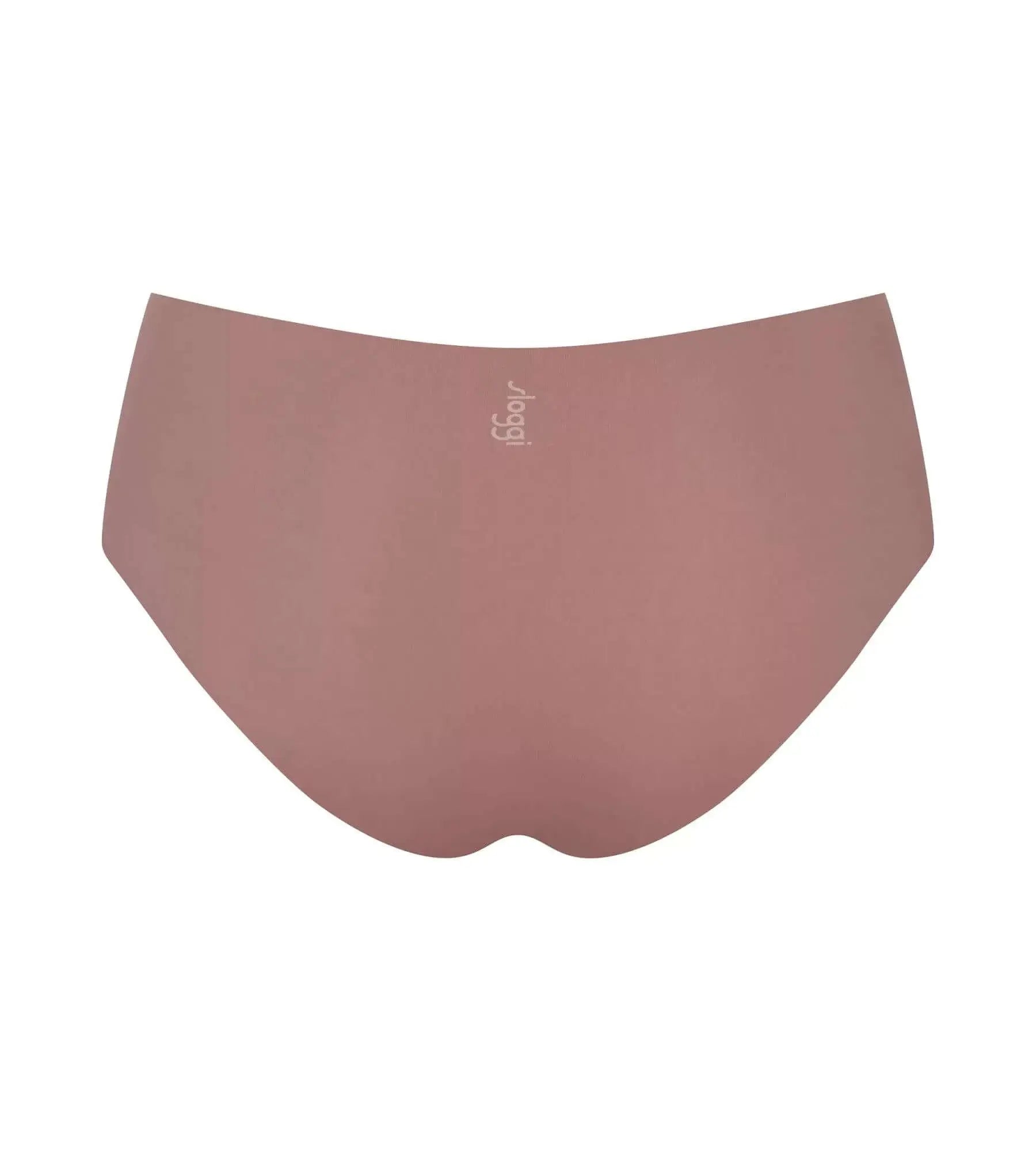 sloggi ZERO Feel hipster briefs in a seamless design, showcasing the soft pink fabric and logo.