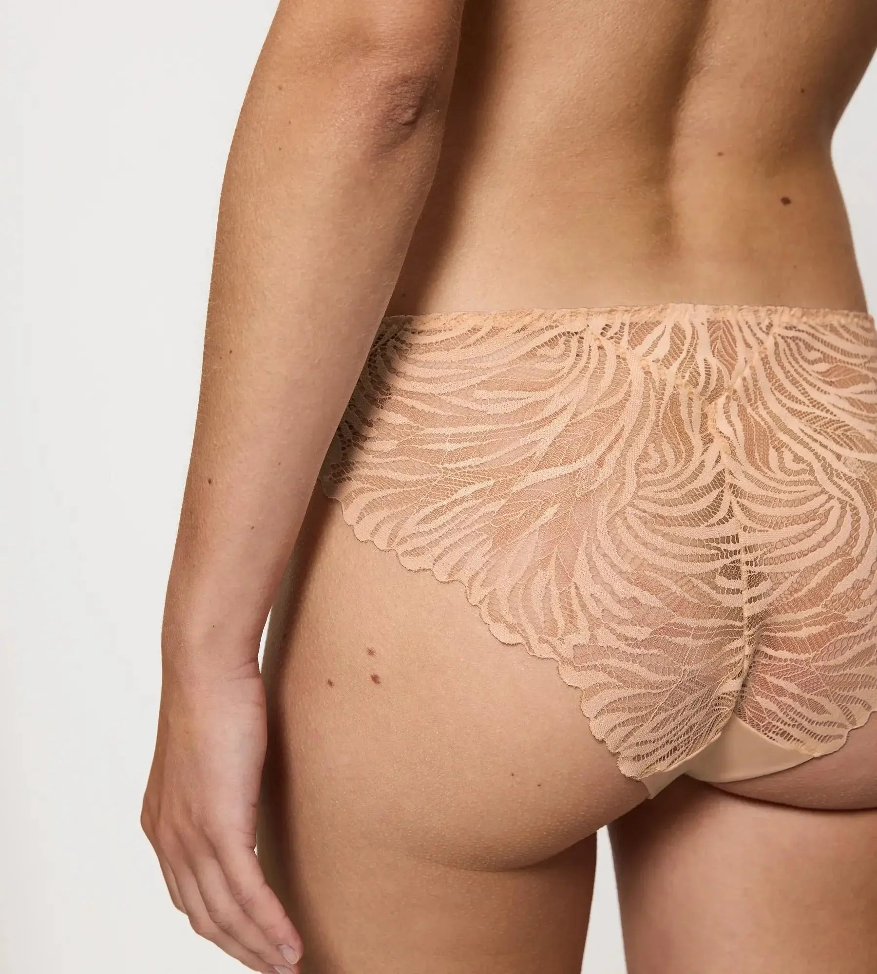 Pretty Micro medium-coverage brief showcasing silky lace detail for comfort and style.