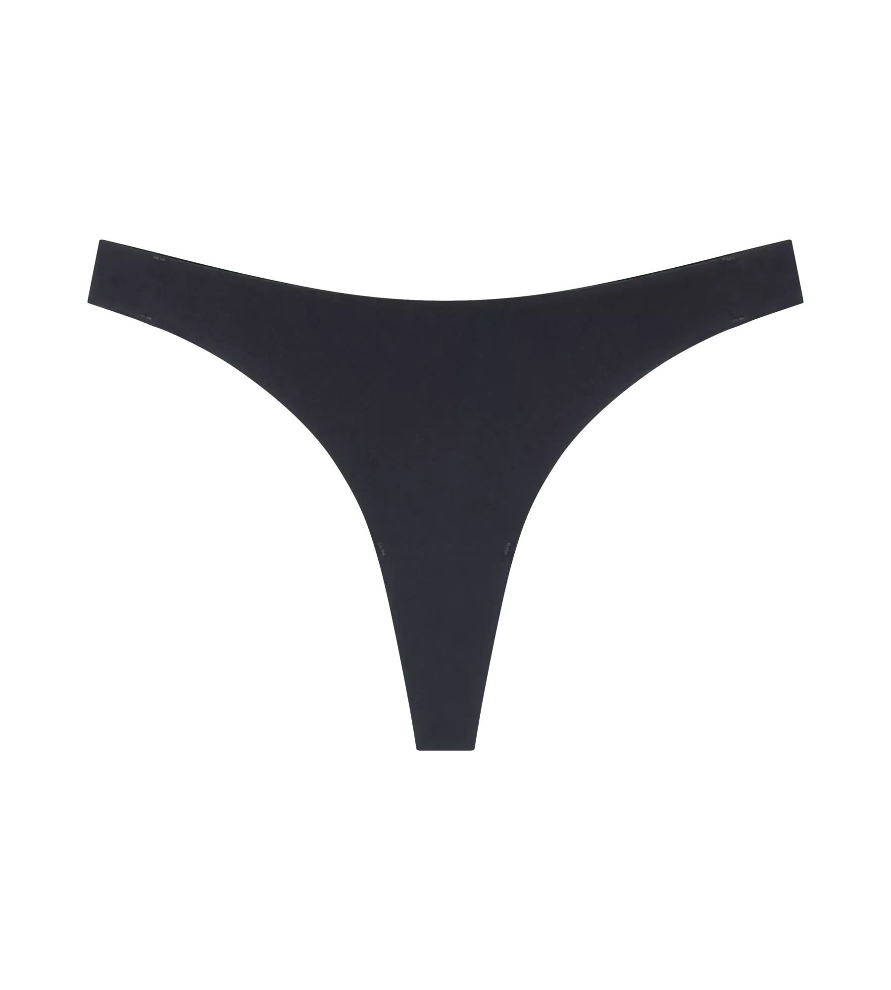 Smart Invisible seamless black string brief, low coverage with a peachy-soft microfibre fabric.