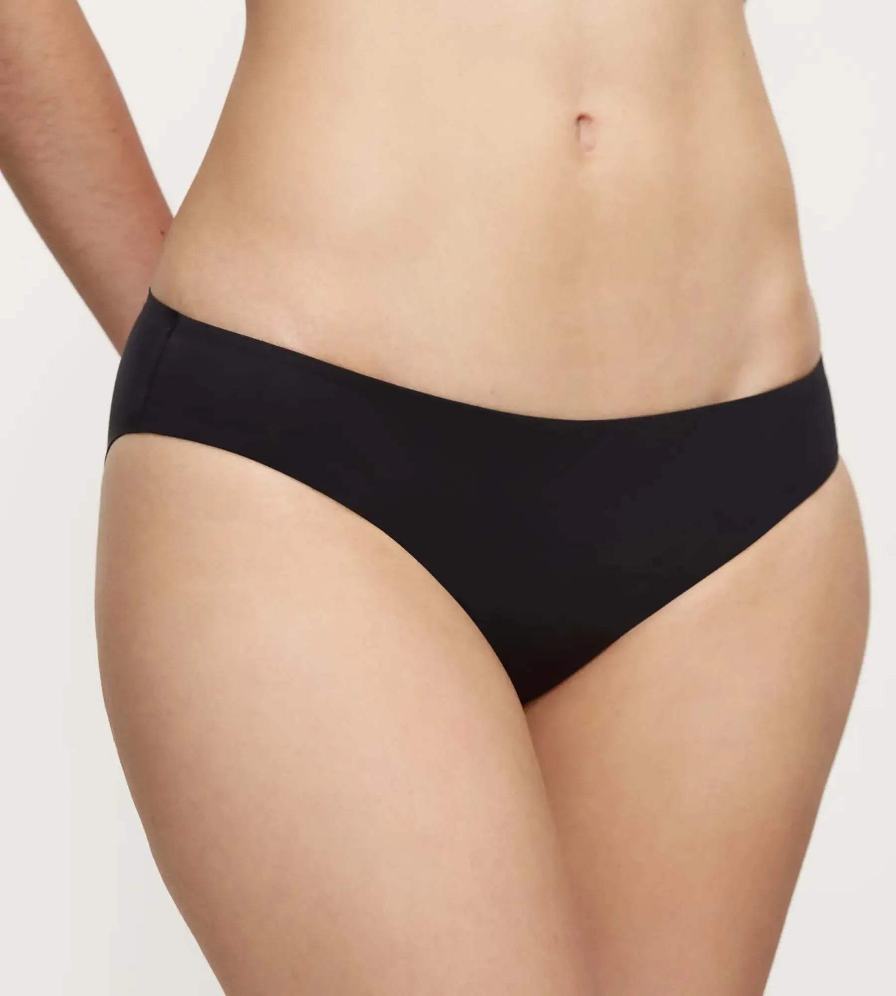 Body Make-Up Essentials smooth slip brief in black, designed to be seamless and invisible under clothes.