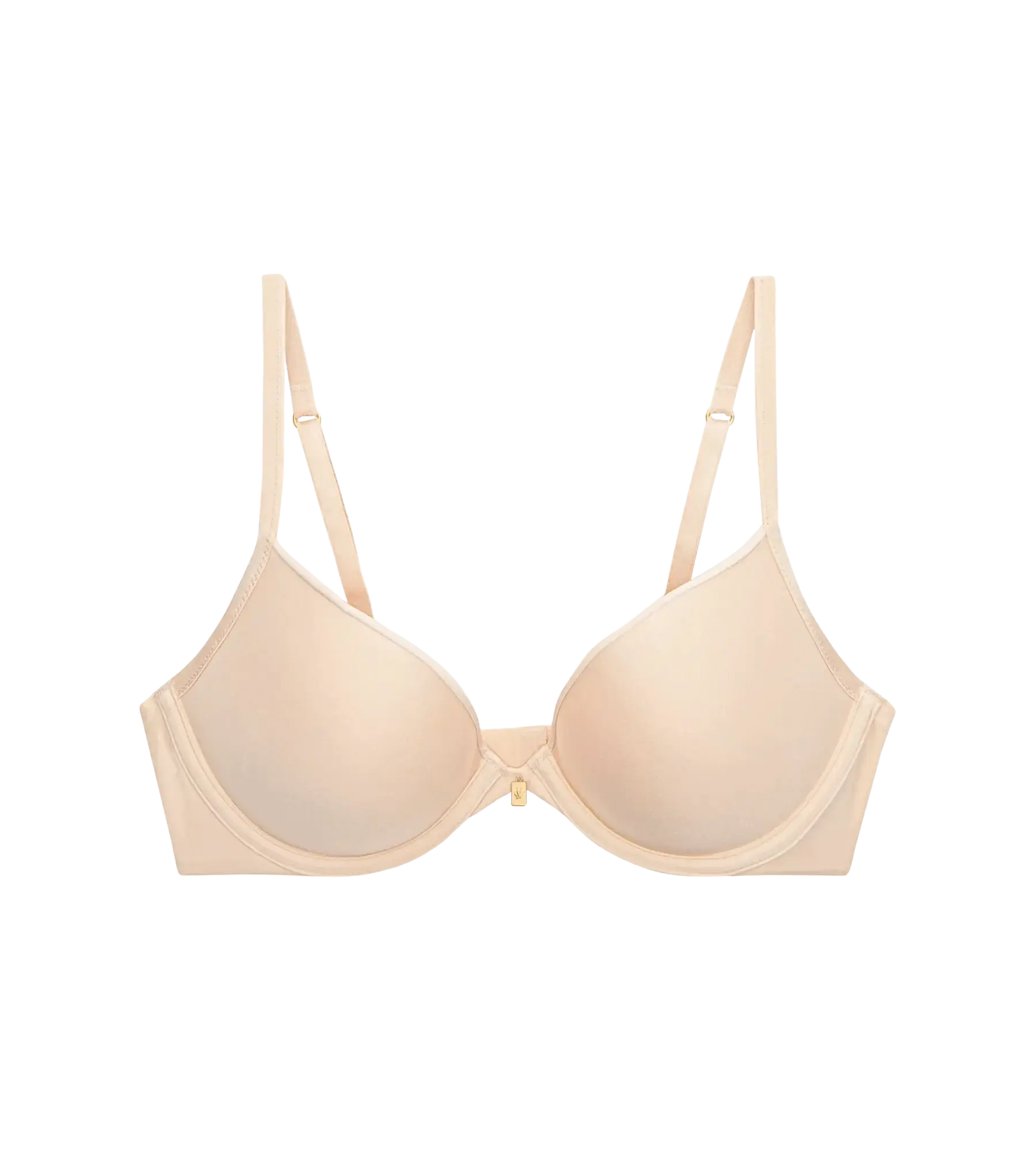 Body Make-Up Essentials elegant push-up bra in nude with padded cups and adjustable straps.