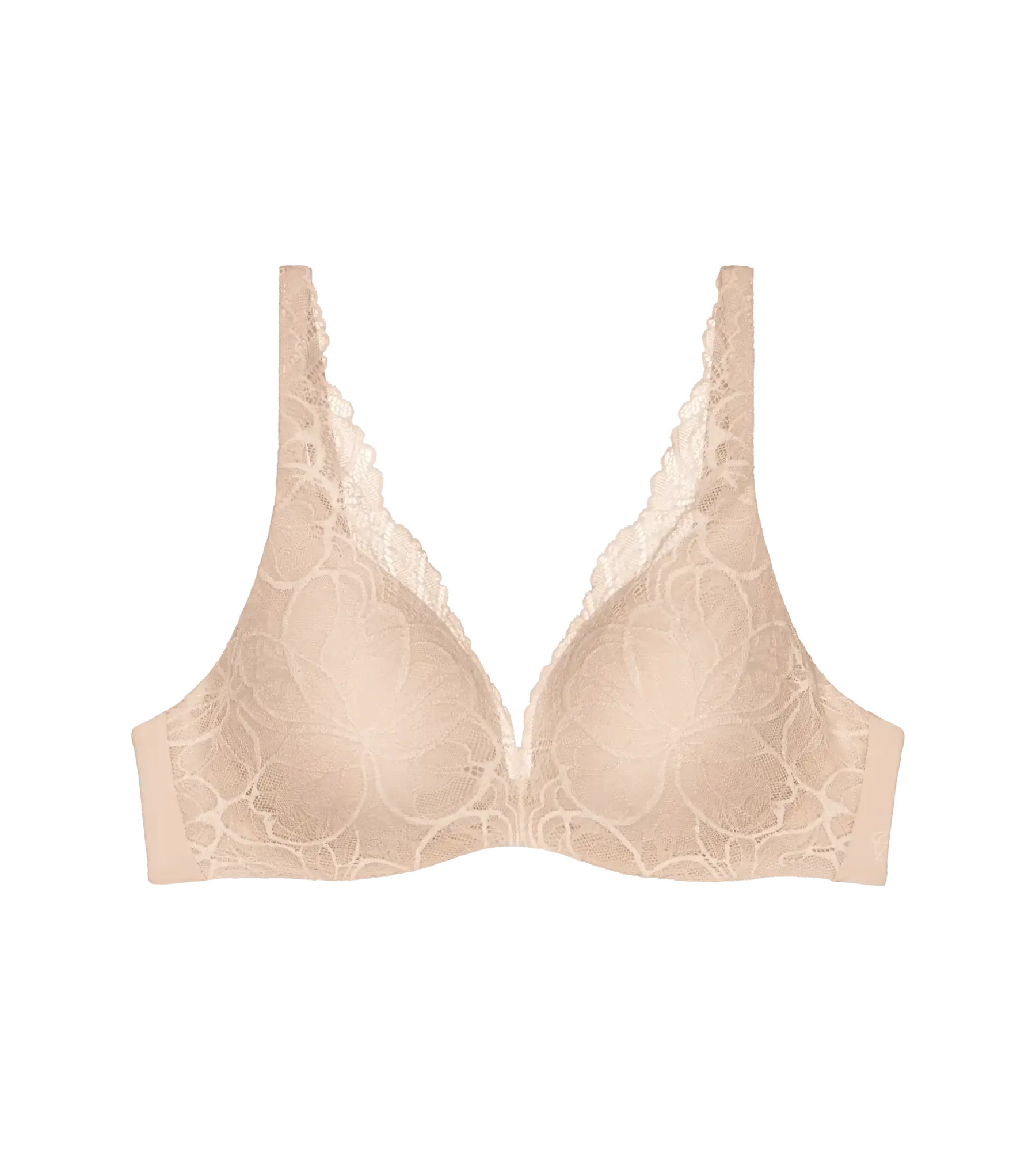 Body Make-Up Illusion Lace bra in nude with lace detailing for comfort and support.