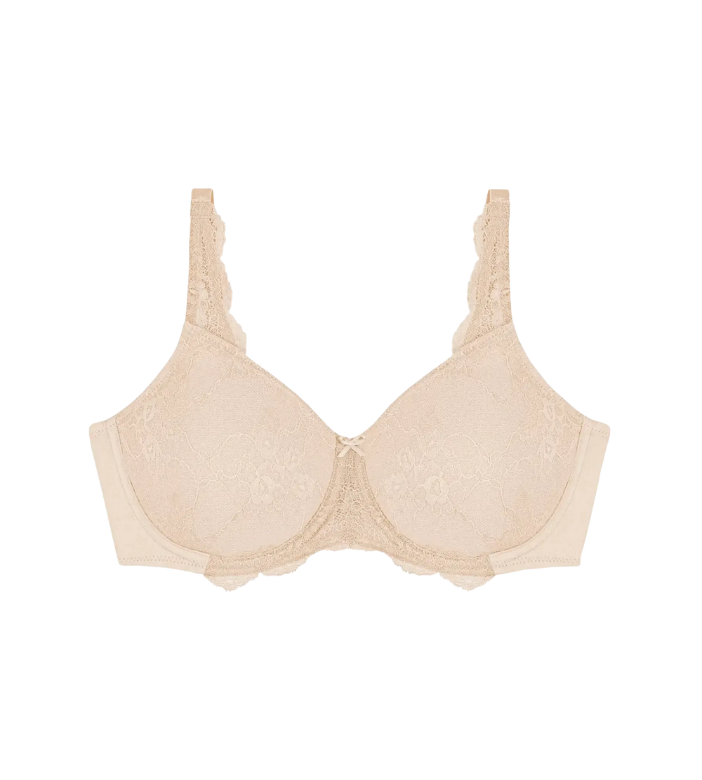 Contouring Sensation shaping bra with soft support and elegant lace detail.