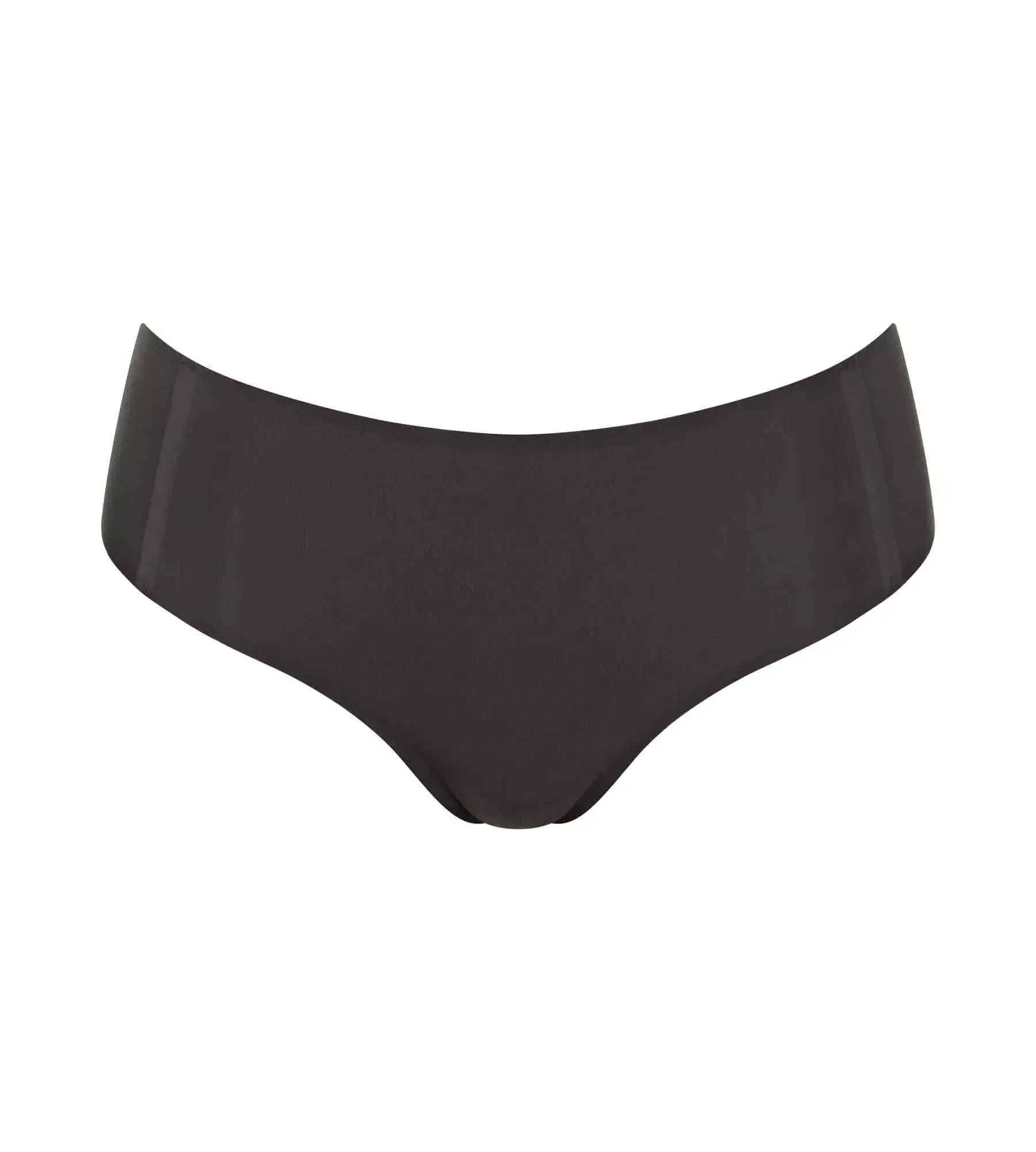 sloggi ZERO Feel seamless black hipster briefs with ultra-light recycled microfiber fabric.